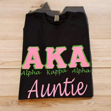 Load image into Gallery viewer, Stylish Alpha Kappa Alpha Sorority Inc Auntie T-Shirt - Unisex Fit
