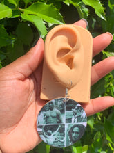 Load image into Gallery viewer, Bob Marley and Tupac Handmade Wooden Earrings | Epoxy-Coated for Durability
