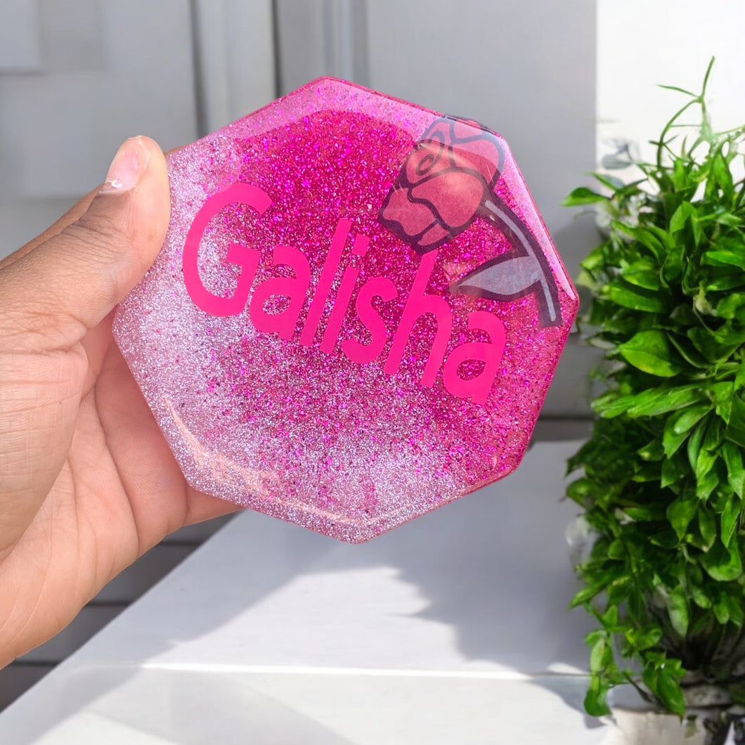 Unique Custom Resin Coasters with Your Name, Pictures & Colors - Personalized Gift Idea