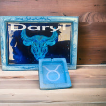 Load image into Gallery viewer, Taurus Zodiac Tray | Epoxy Resin Serving Tray for Long-Lasting Use | Individual or Set Option Available
