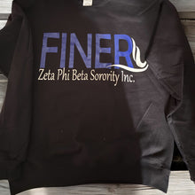 Load image into Gallery viewer, Zeta Phi Beta Sorority Inc Finer Shirt - Blue and White Sorority Tee
