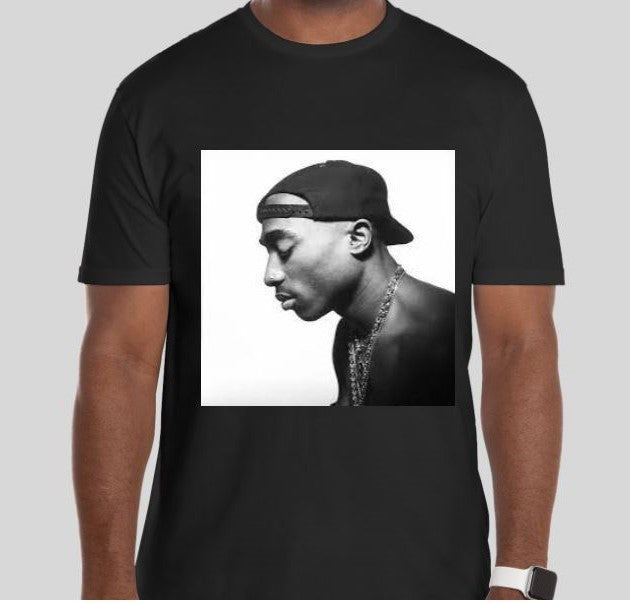 Tupac Tshirt with DTF Transfer Design | Choice of 2 Color Options