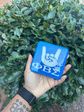 Load image into Gallery viewer, Phi Beta Sigma Fraternity Inspired Resin Coaster - Gift for Greek Life
