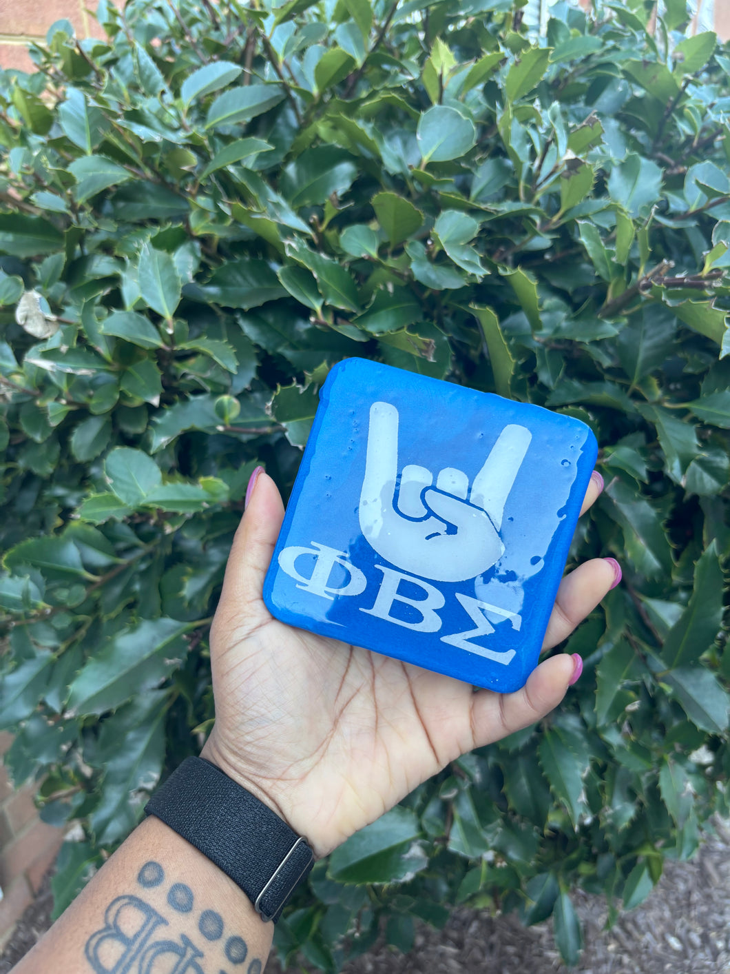 Phi Beta Sigma Fraternity Inspired Resin Coaster - Gift for Greek Life