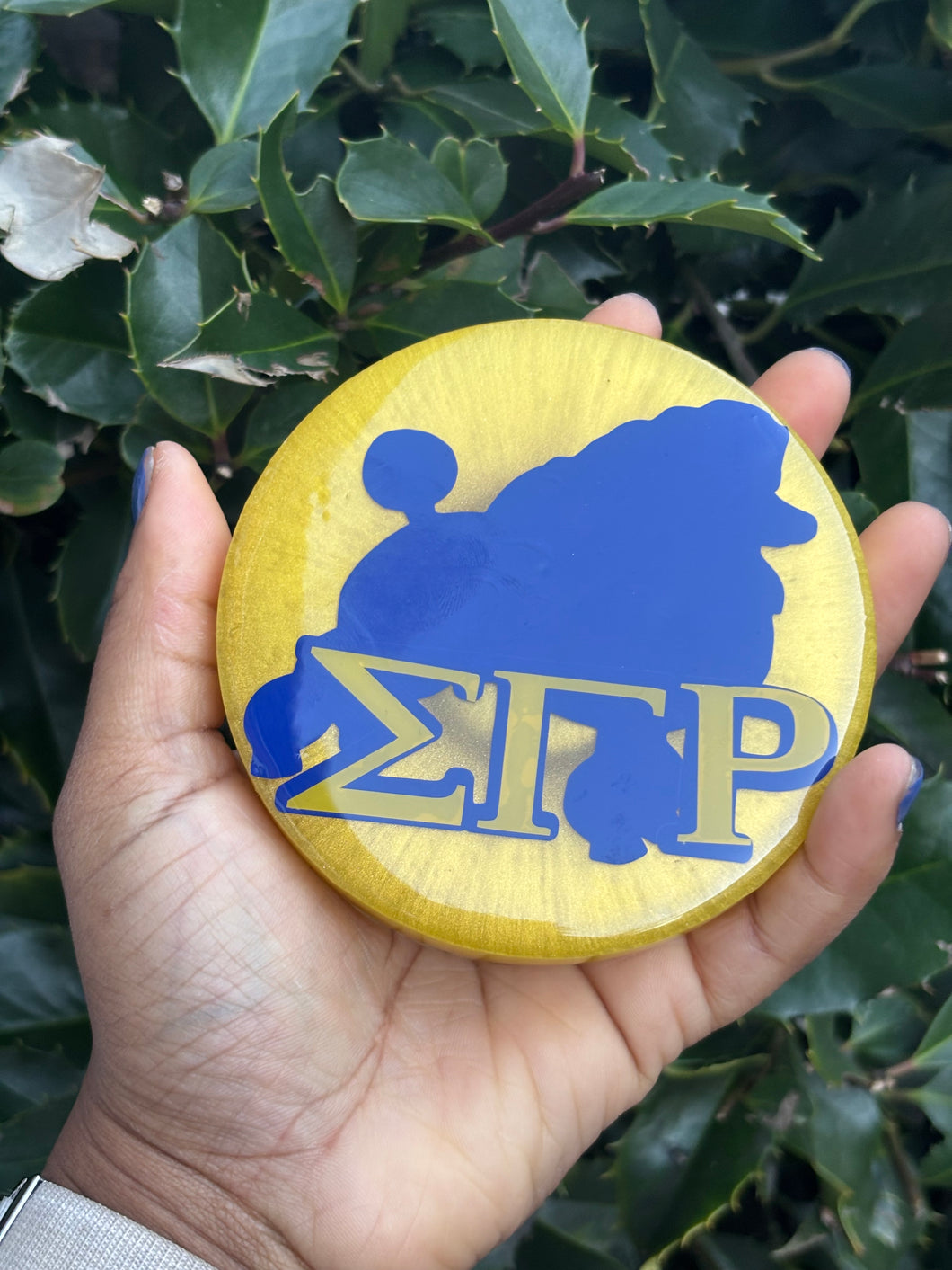 Handcrafted Sigma Gamma Rho Sorority Inc. Resin Coasters